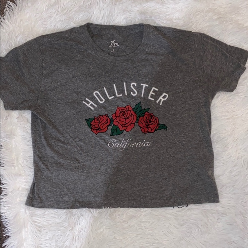 Gray Hollister crop top